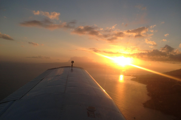 Mauiplanerides Maui Sunset Romance And Champagne Air Tour Feature West Maui At Sunset