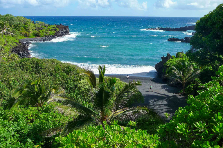skip the hana highway hana black sand beach 