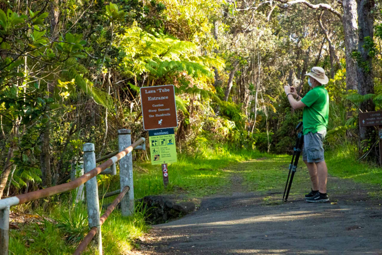 thurston lava tube located at kilauea crater in hawaii volcanoes national park big island