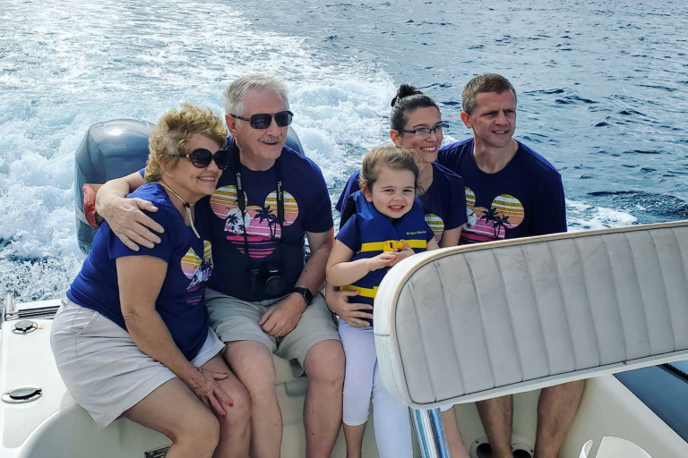 Theadventureboat Private Waikiki Small Boat Whale Watch Family Activity Laughing
