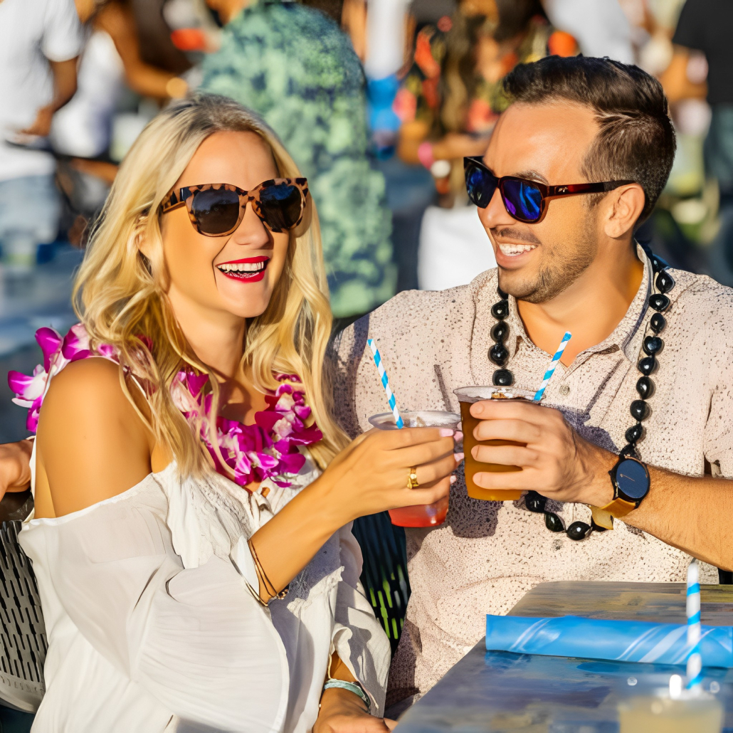 Myths Of Maui Luau Couple Cheers 