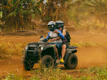 North Shore Stables Hawaii Atv Adventure Farm Tour Guests Having Fun