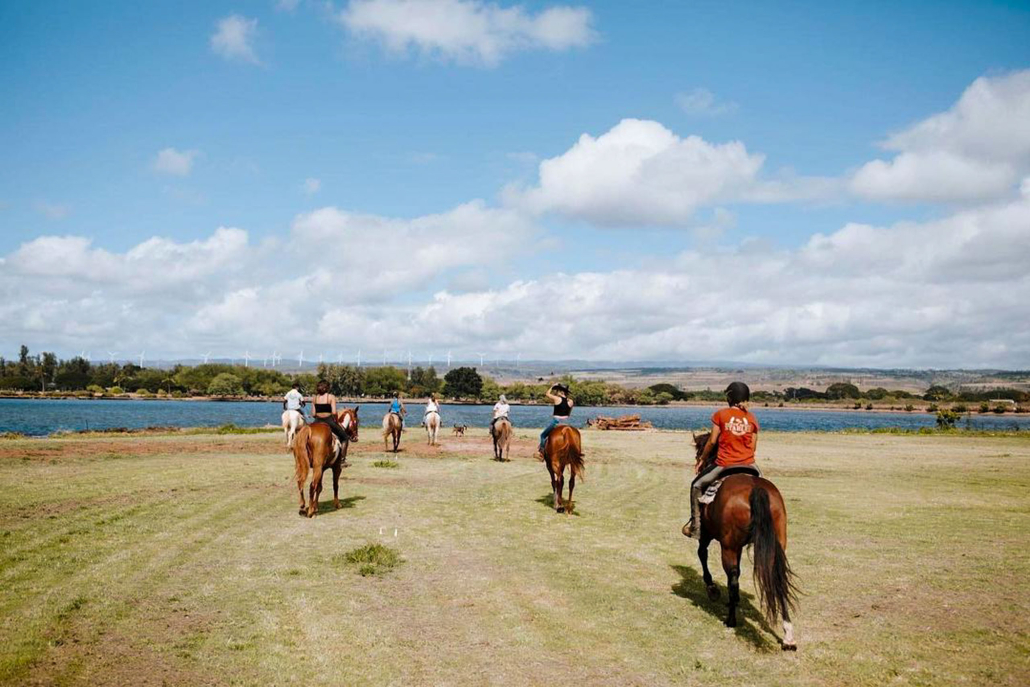 north shore stables hawaii horseback riding lessons group of people