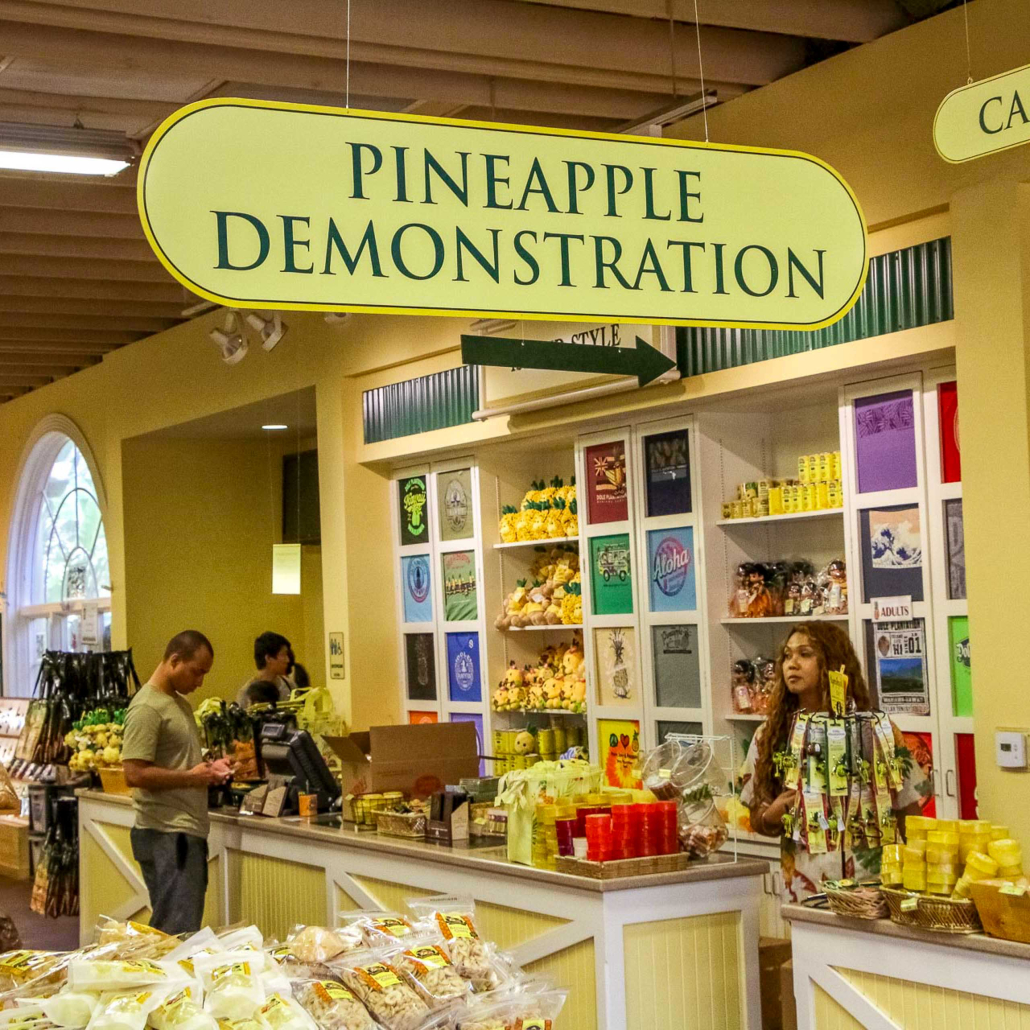 Dole Plantation Pineapple Demonstration Sign Oahu