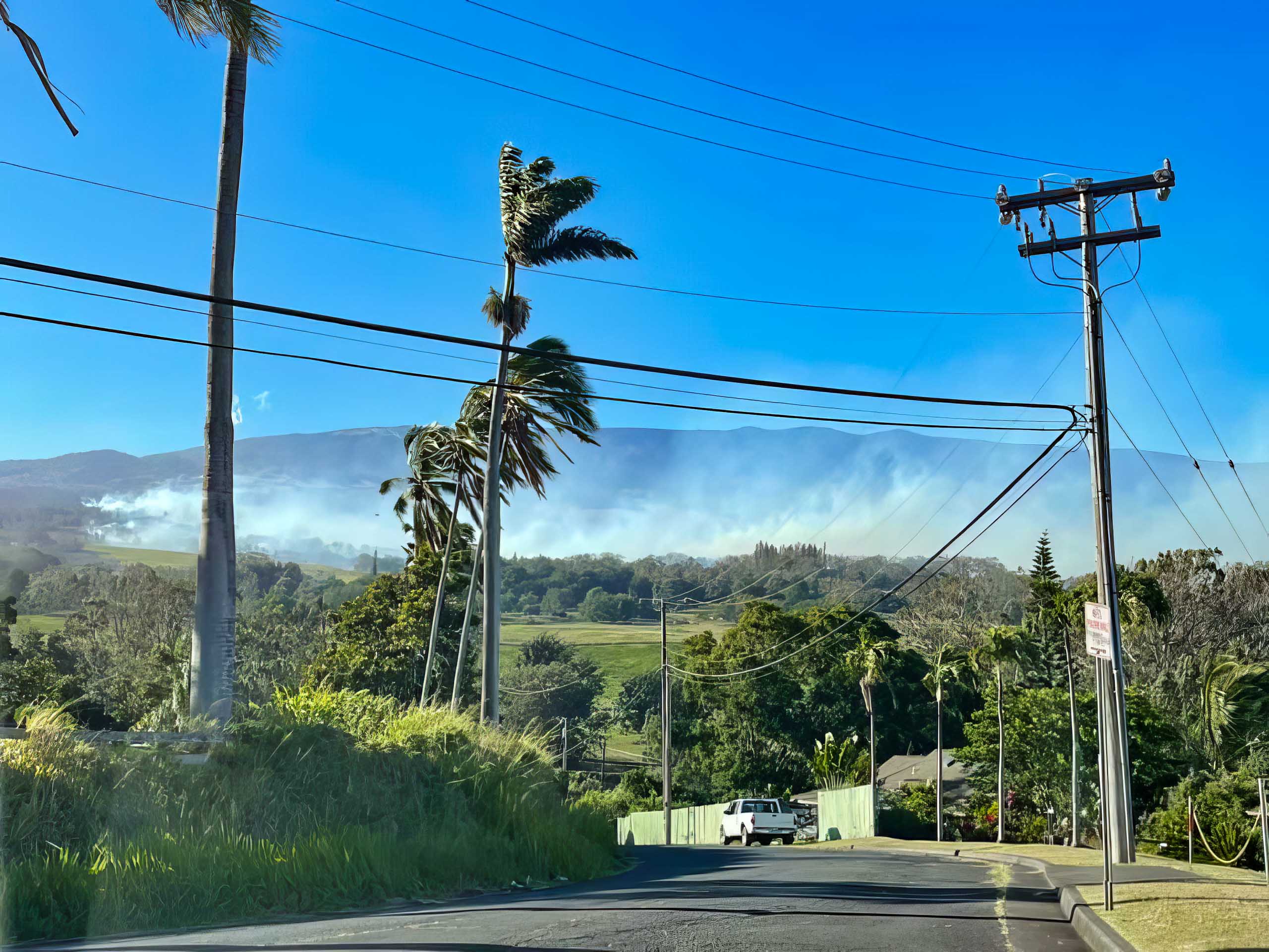 Makawao View Of Olinda Fire Maui Fires Aug Th    
