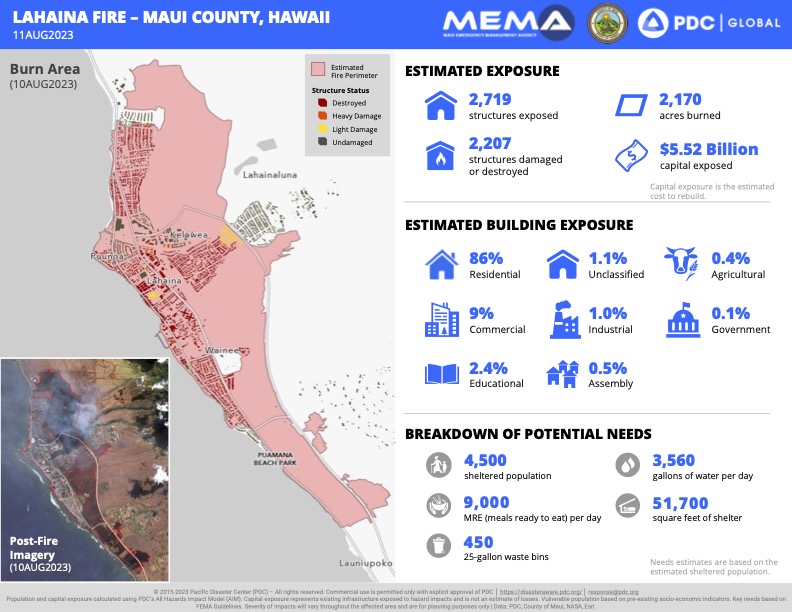 Lahaina Damage Map