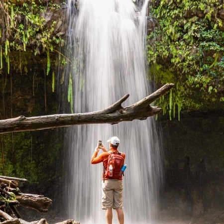 Hikemaui Private Road To Hana Hiking Taking Photo Waterfall