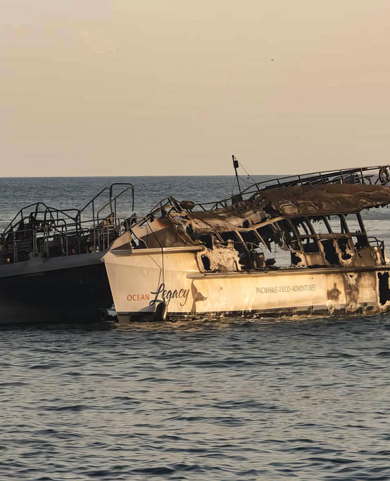 Lahaina Boat Maui Fires