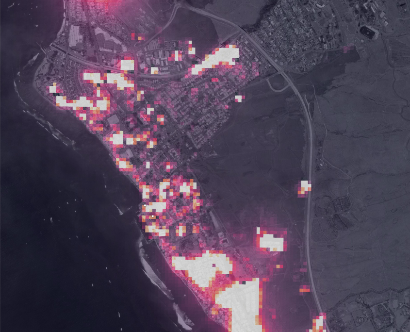 Maui Satellite Map Of Fires In Infrared