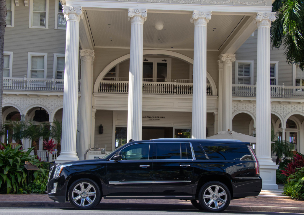 Hawaiitours Oahu Tour Activity Transfers Cadillac In Front