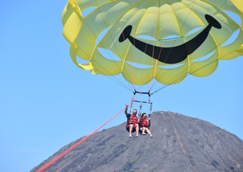 Hosportshawaii Jet Ski Parasail Combo Slide Parasail