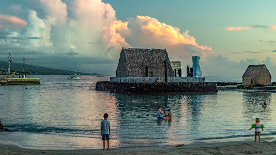 Kamehameha Heiau Beach And Pier Kona Big Island