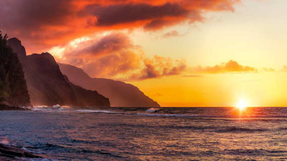 Kauai Beautiful Napali Sunset Kauai Dinner