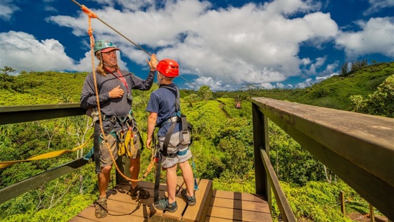 Kauai Ziplinein With Family Princeville Ranch