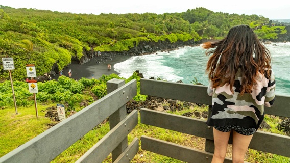 Maui Black Sand Beach Overlook