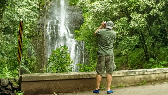 Maui Road To Hana Waterfall And Visitor Photography
