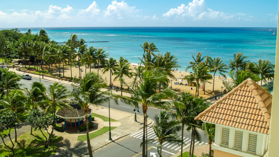 Oahu Waikiki View From Hotel