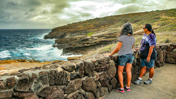 Oahu Windward Pali Coastline Visitors Overlook Oahu