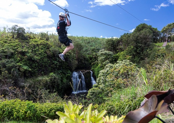 Ziplinetourshawaii Waterfall Zipline Adventure Slide Experience