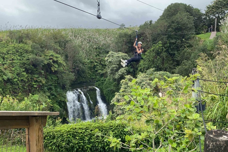 Ziplinetourshawaii Waterfall Zipline Adventure Ziplines Across Waterfalls View
