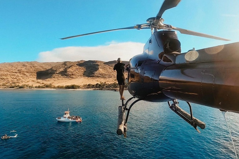Tridentadventures Am Helicopter Jump Dive Or Snorkel Feature Slide Helicopter Mountain Beach
