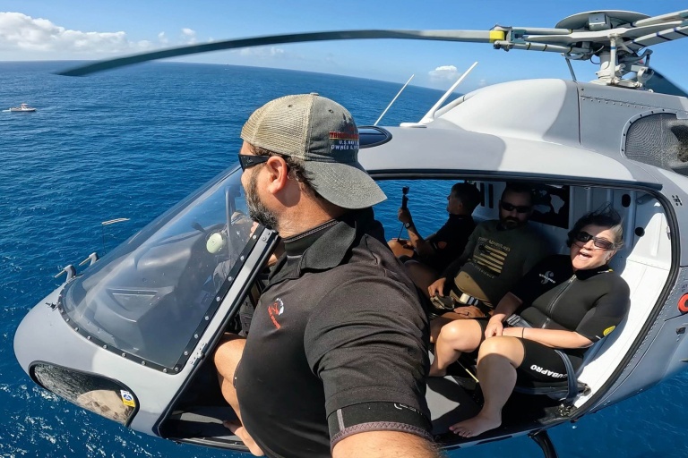 Tridentadventures Am Helicopter Jump Dive Or Snorkel Feature Slide Helicopter Sky