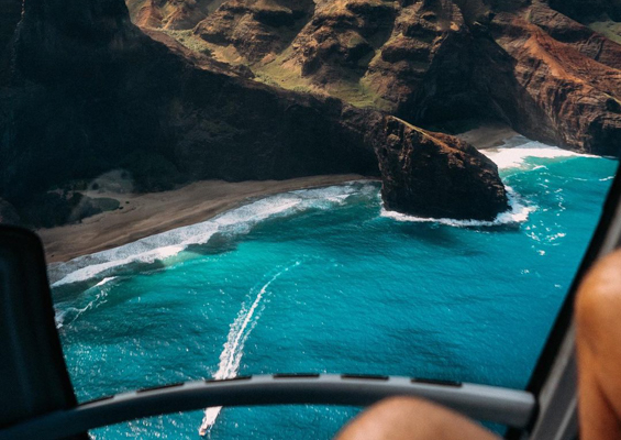 Bluehawaiian Fly Over Beautiful Kauai Tour Slider Helicopter