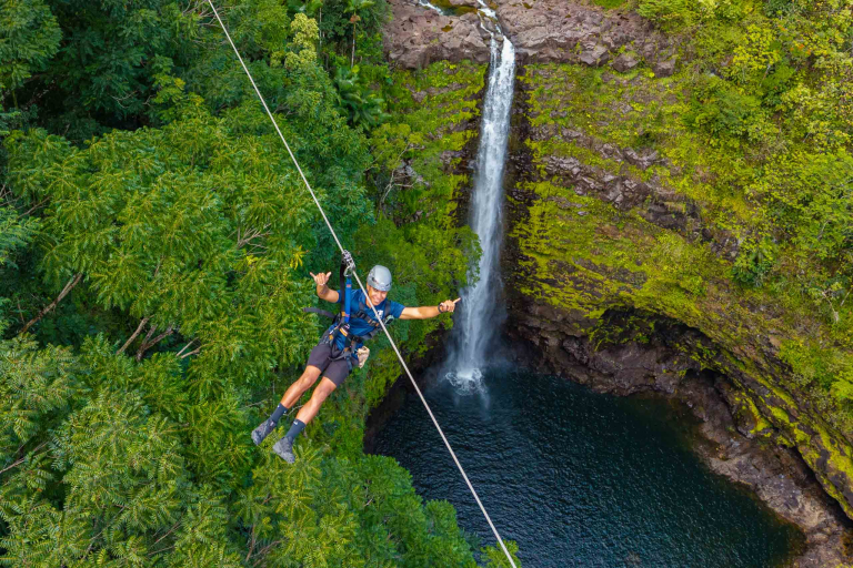 Hawaiiziplinetours Waterfall Zipline Adventure Tour Feature Enjoy The Views Feel Like Magic Bird