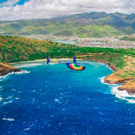 Rainbow Helicopter Romantic Oahu Helicopter Proposal Flight Product  Beach View