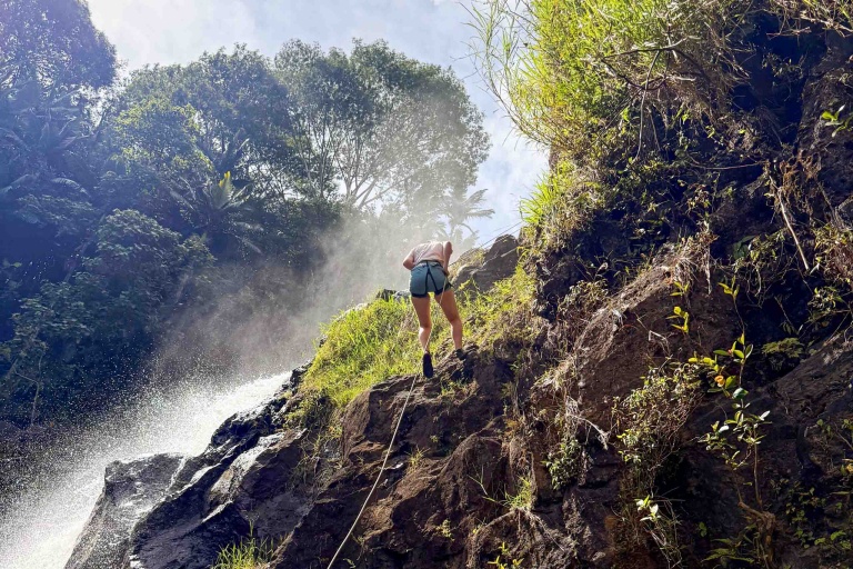 Islandmountainguides Kulaniapia Waterfall Rappeling Tour Feature An Adrenaline Filled Adventure