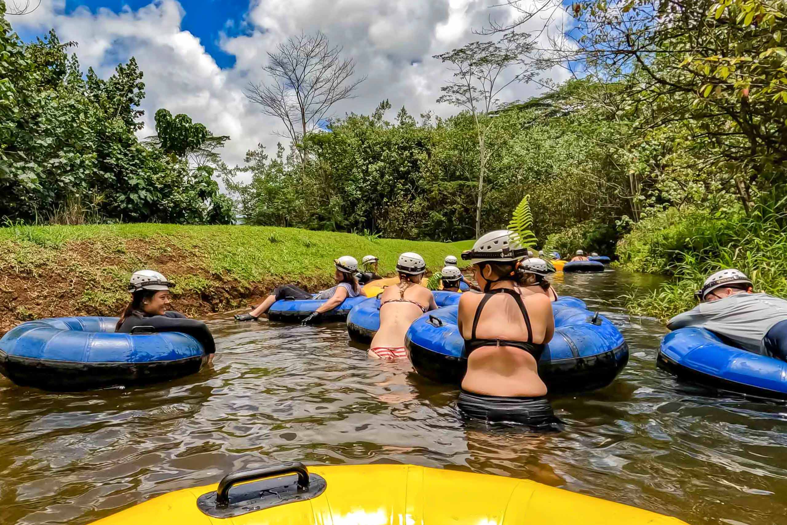 Kauai Story Kauai Tubing Adventure Intro Guests Wading