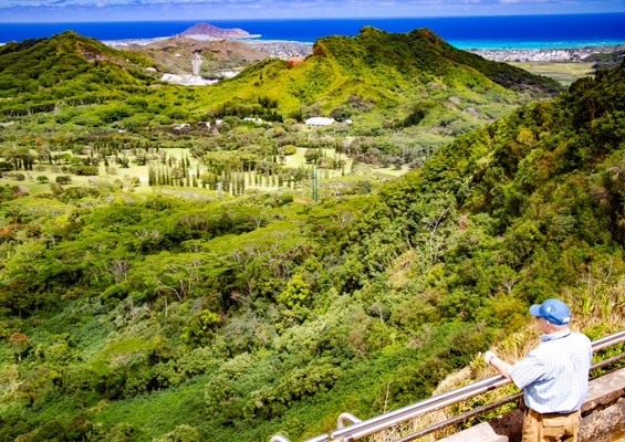 Nuuanu Pali Lookout Scenic View Kaneohe Oahu Hawaii