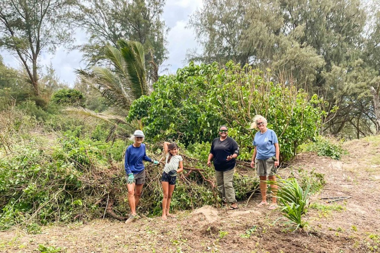 Hawaiilandtrust Volunteer At Kahili Beach Preserve Feature Conservation Effort