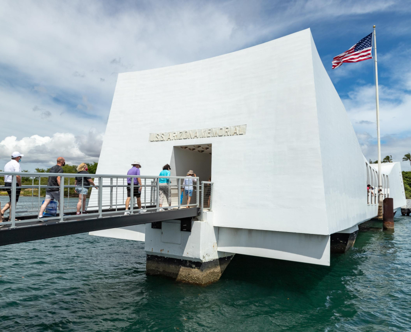 Arizona Memorial Gangway Entrance Pearl Harbor Oahu 