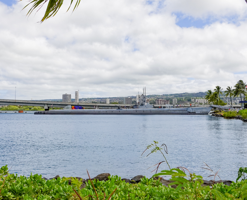 USS Bowfin submarine docked at Pearl Harbor in Oʻahu, Hawai‘i