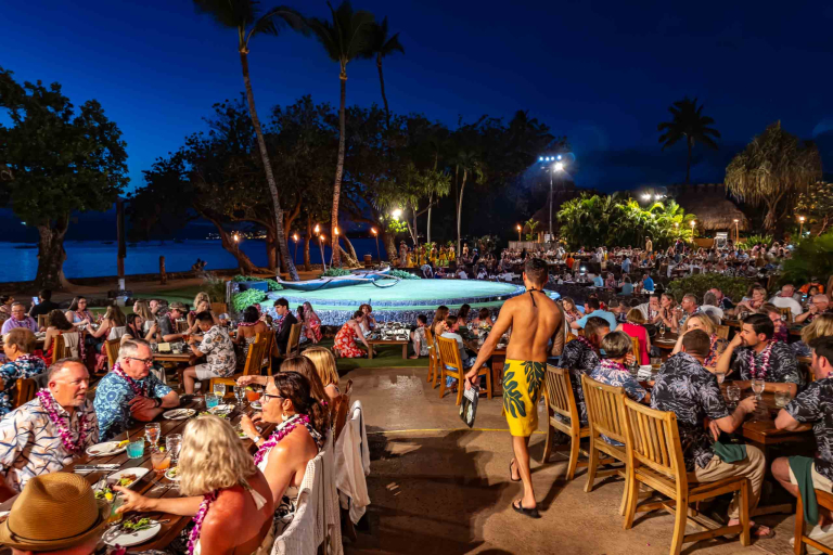 Old Lahaina Luau Maui Food delivered to table
