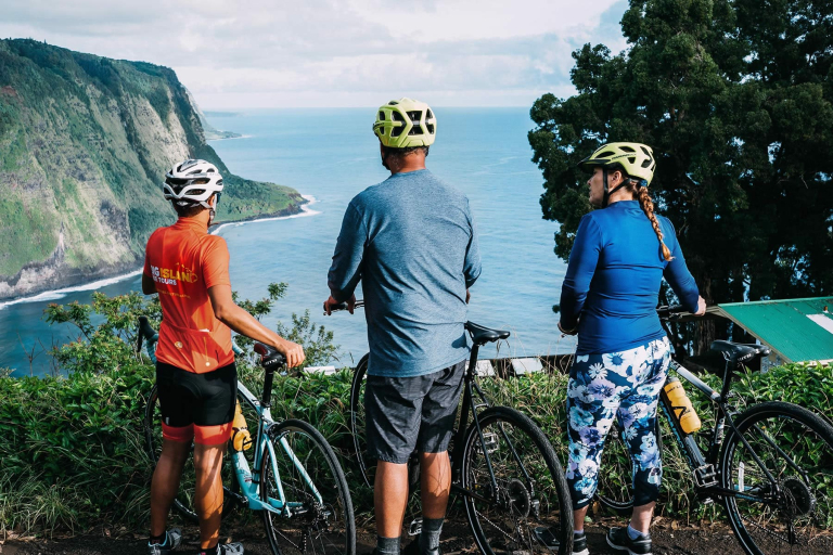 Big-Island-Bike-Tours-cyclists-overlooking-ocean-from-scenic-viewpoint