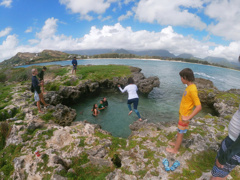 guided-flat-popoiʻa-island-kayak-eco-tour-group