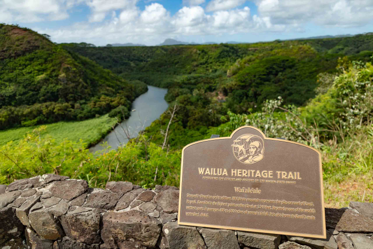 Kauai Wailua River Heritage Trail Sign -hawaiitoursphoto