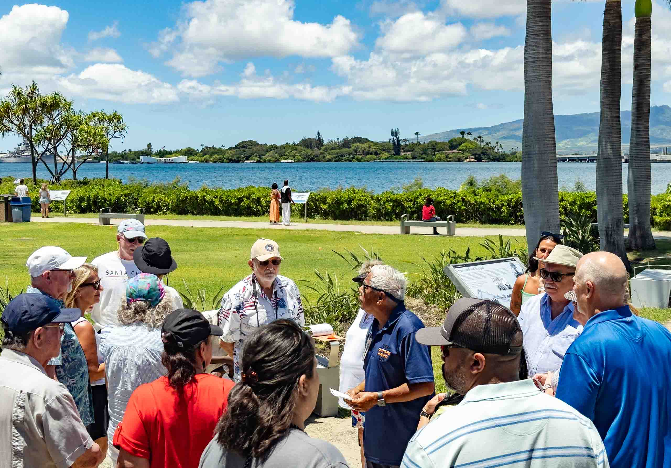 Guide with guests at Pearl Harbor Oahu-hawaiitoursphoto-22