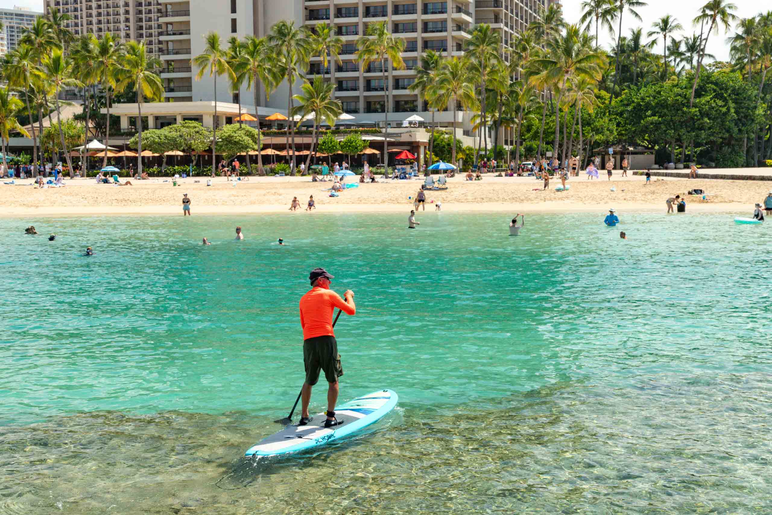 Waikiki Beach and SUP Paddler-hawaiitoursphoto-7