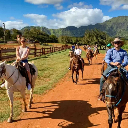 children riding a horse
